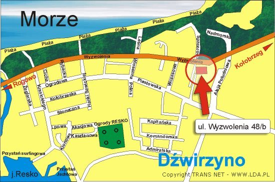 Dzwirzyno mapka